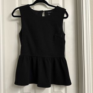 Forever 21 Black Peplum Top